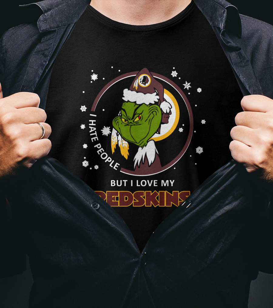 I Hate People But I Love My Redskins Ds004-32 Washington Redskins T-Shirt