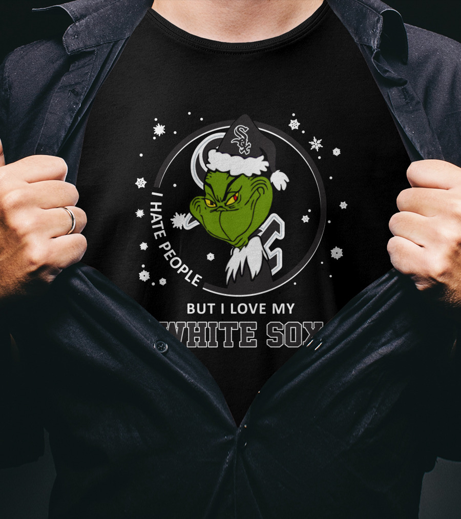 I Hate People But I Love My Chicago White Sox Grinch T-Shirt