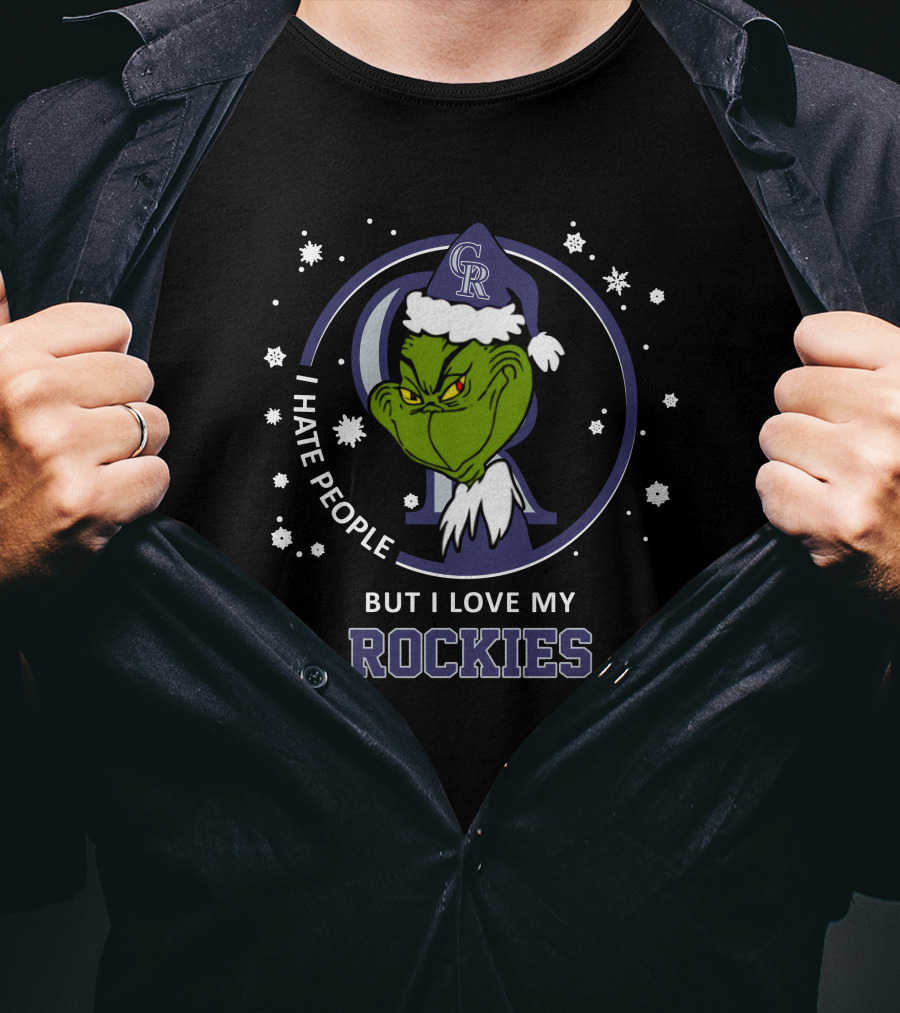 I Hate People But I Love My Rockies Ds004-09 Colorado Rockies T-Shirt