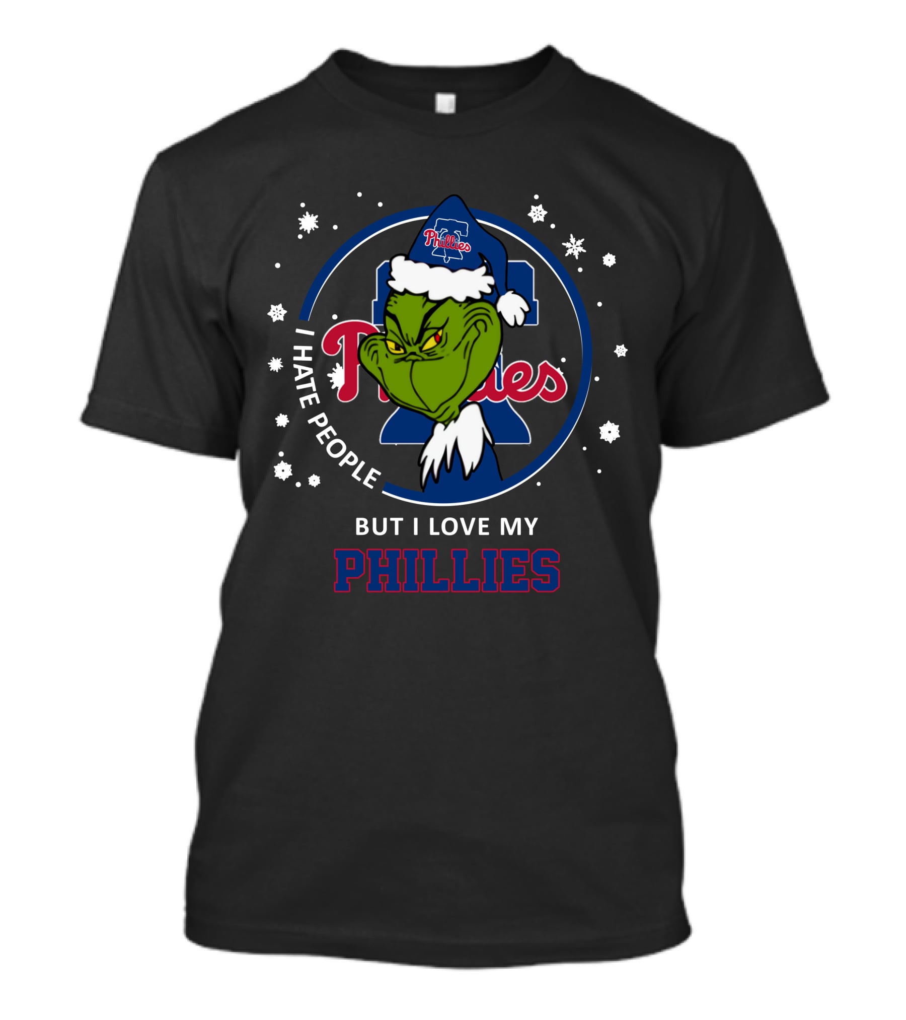 I Hate People But I Love My Phillies Grinch Philadelphia Phillies T-Shirt