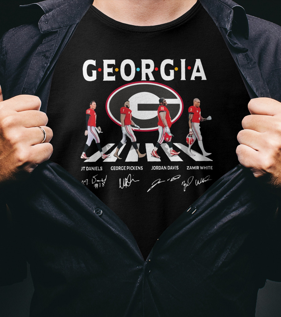 Georgia Bulldogs Jt Daniels George Pickens Jordan Davis Zamir White T-Shirt