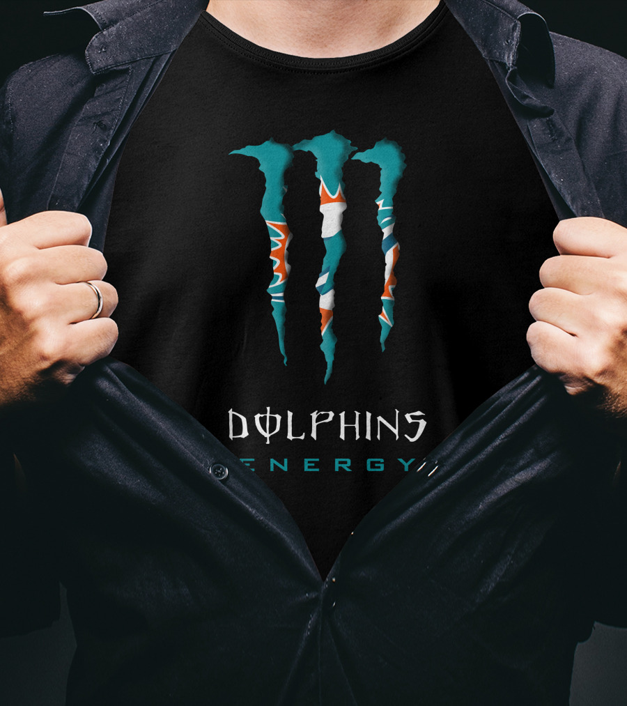 Monster Dolphins Energy Nfl17 T-Shirt