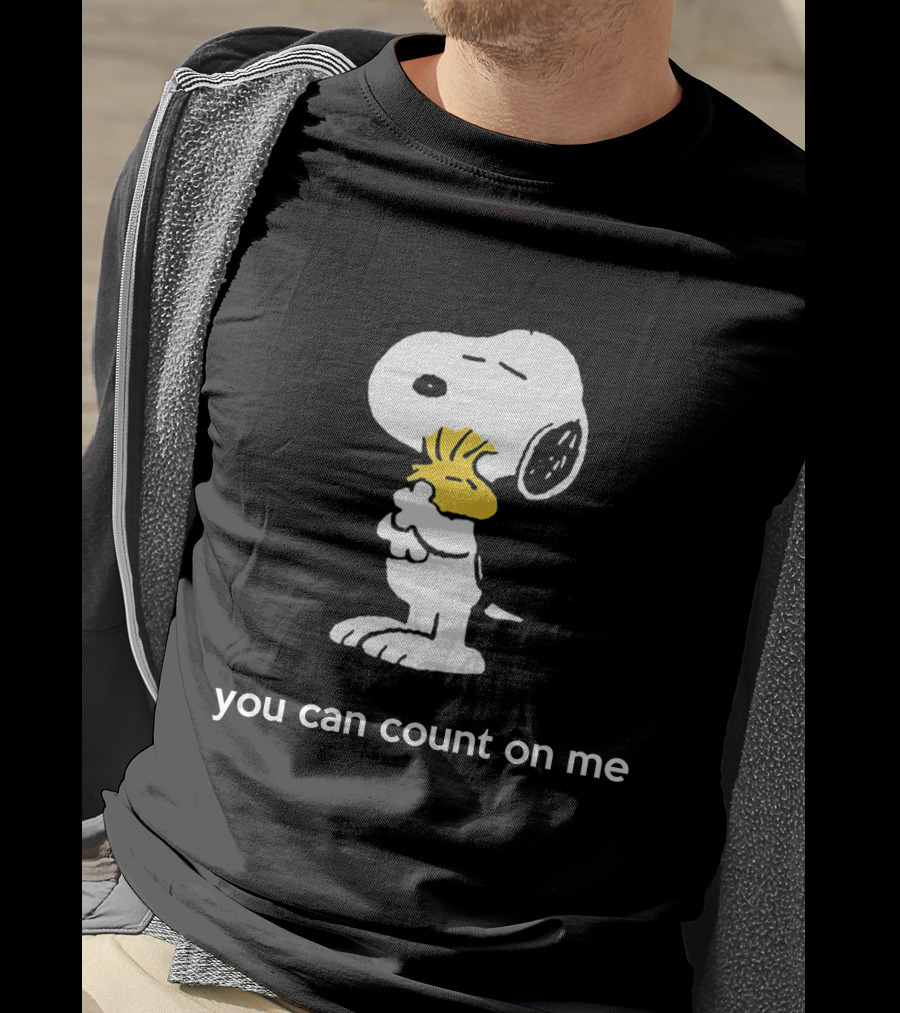Snoopy And Woodstock You Can Count On Me Hug T-Shirt