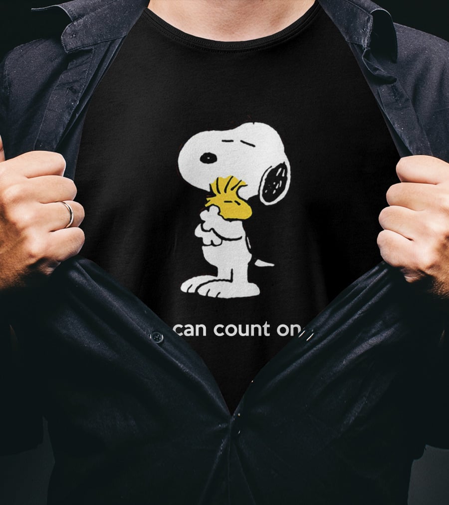 Snoopy And Woodstock You Can Count On Me Hug T-Shirt