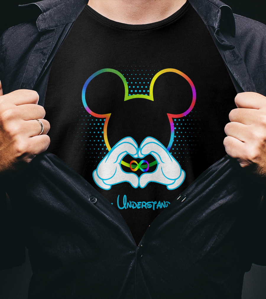 Accept Understand Love Mickey Autism Infinity T-Shirt