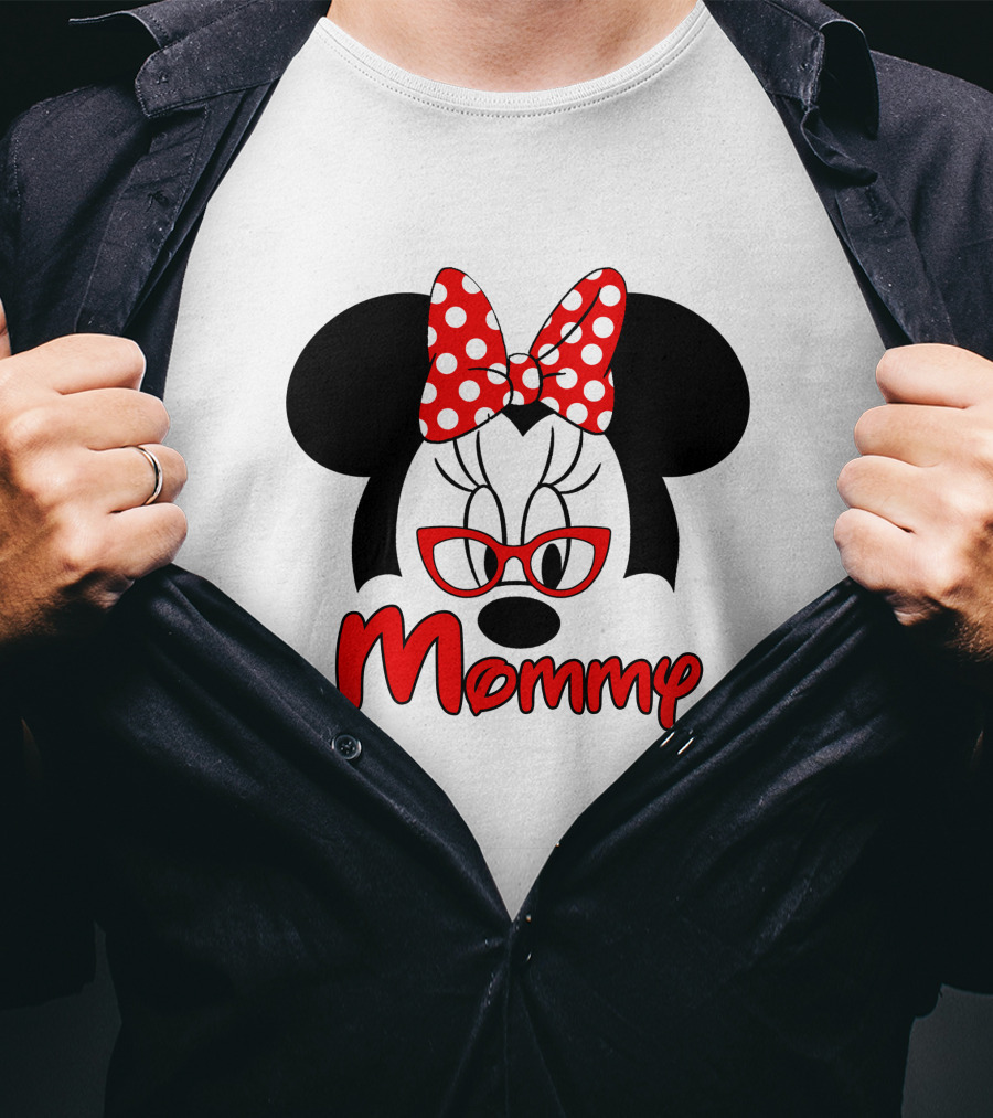 Minnie Mouse Red Bow Mommy T-Shirt
