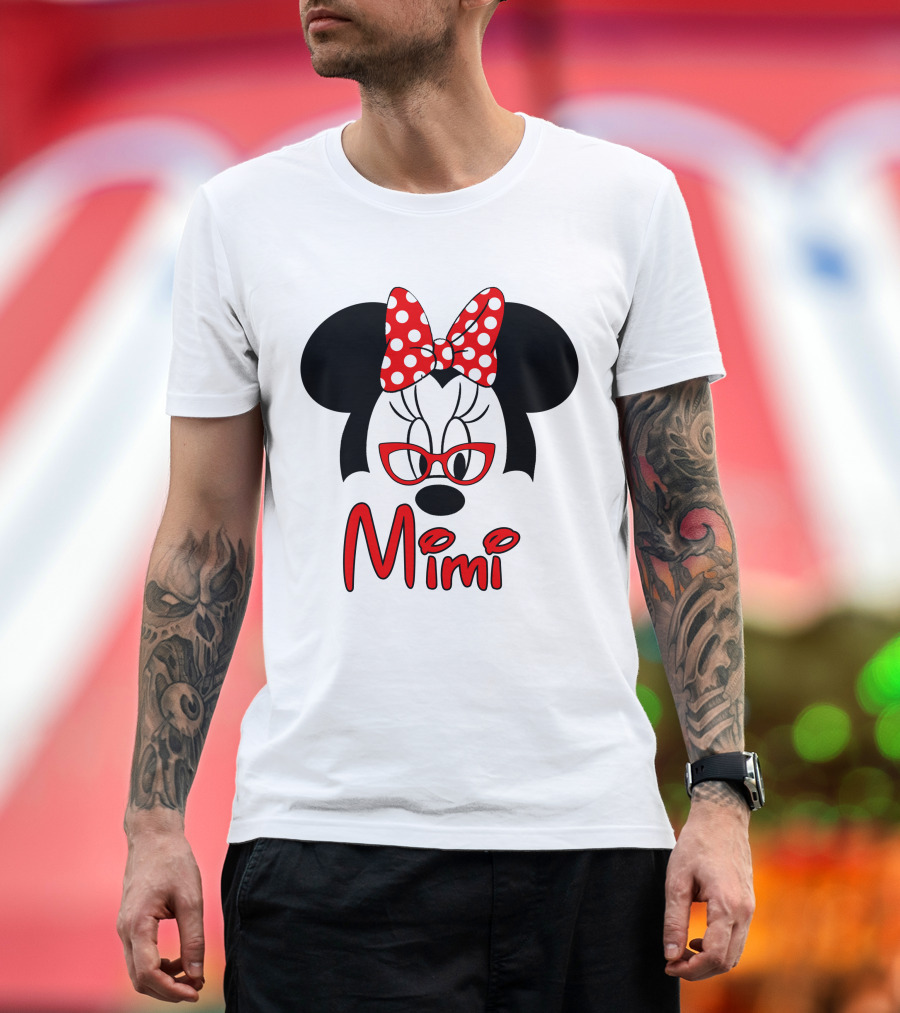 Minnie Mimi Red Bow Glasses T-Shirt