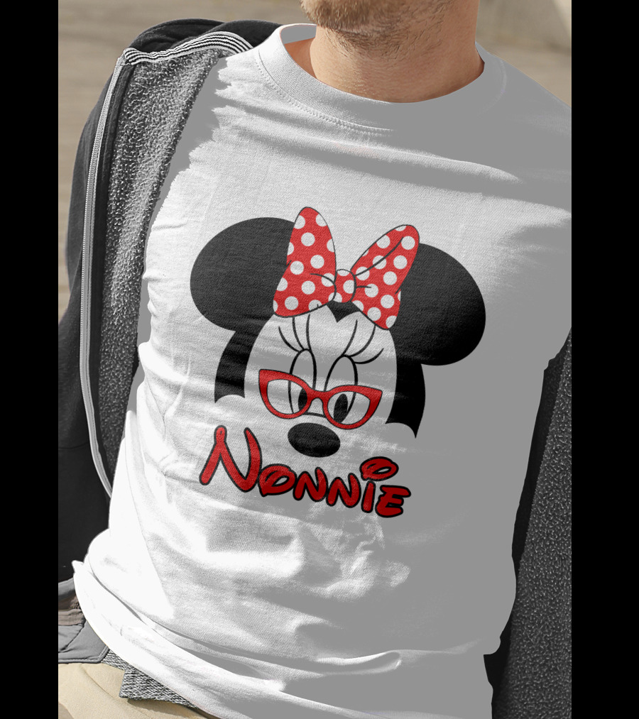 Nonnie Minnie Glasses Bow Polka Dot T-Shirt