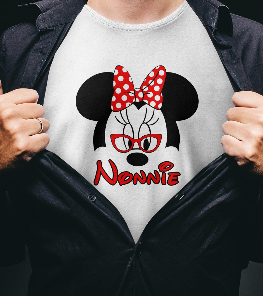 Nonnie Minnie Glasses Bow Polka Dot T-Shirt