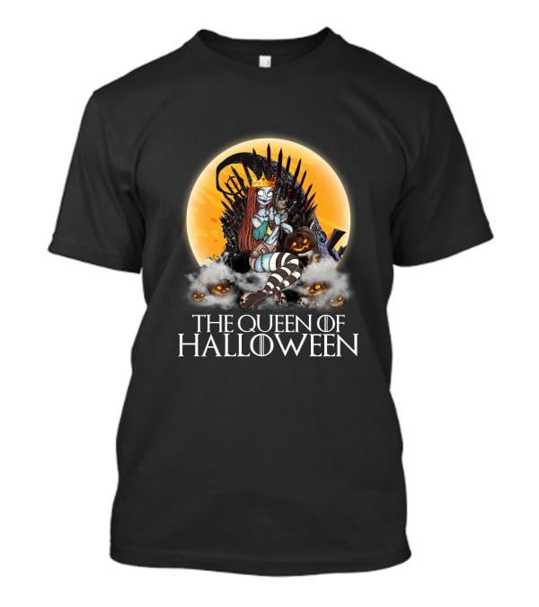 The Queen Of Halloween Throne With Monsters T-Shirt