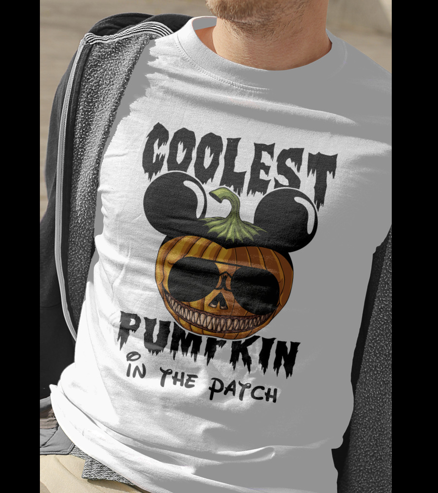 Coolest Pumpkin In The Patch Mickey Ears Sunglasses T-Shirt