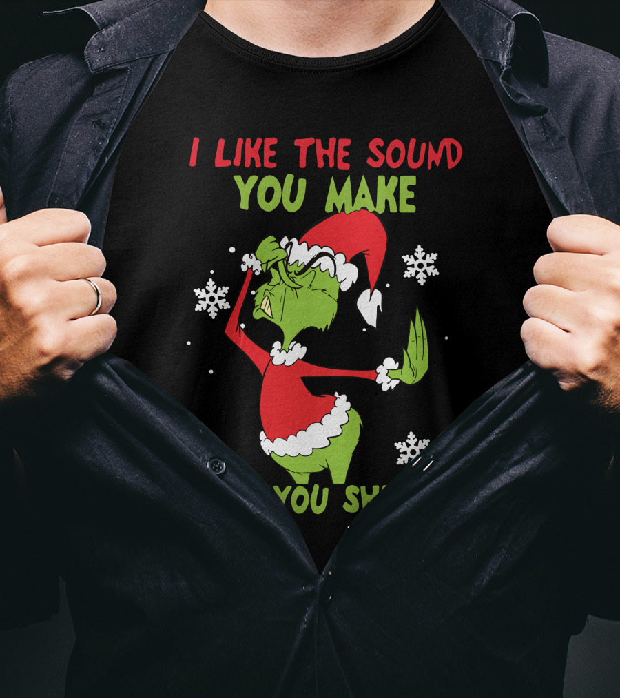 I Like The Sound You Make When You Shut Up Grinch Christmas Snowflakes T-Shirt
