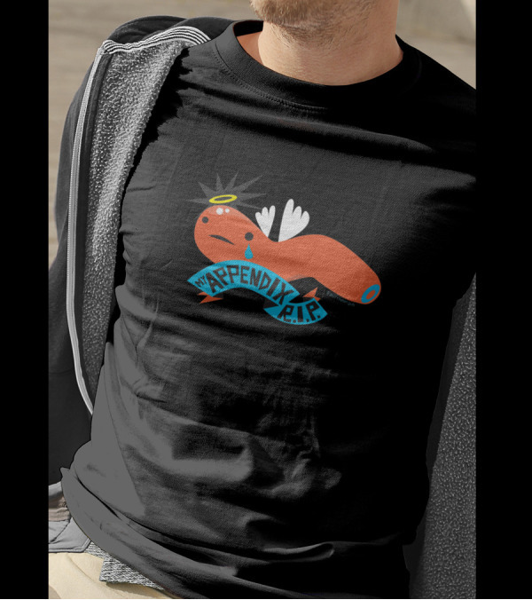 My Appendix R.I.P. 208253 Angel Wing Halo T-Shirt