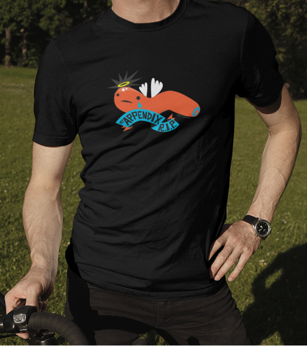 My Appendix R.I.P. 208253 Angel Wing Halo T-Shirt