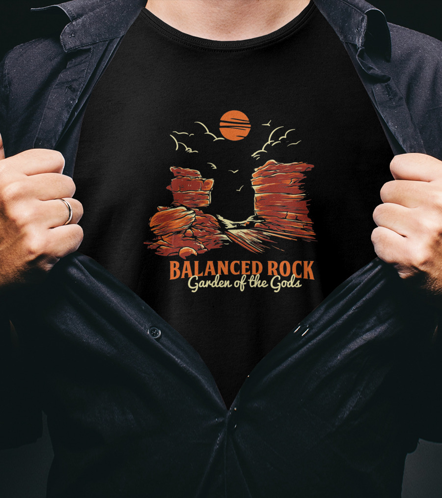 Balanced Rock Garden Of The Gods 1190669 Sun And Clouds T-Shirt