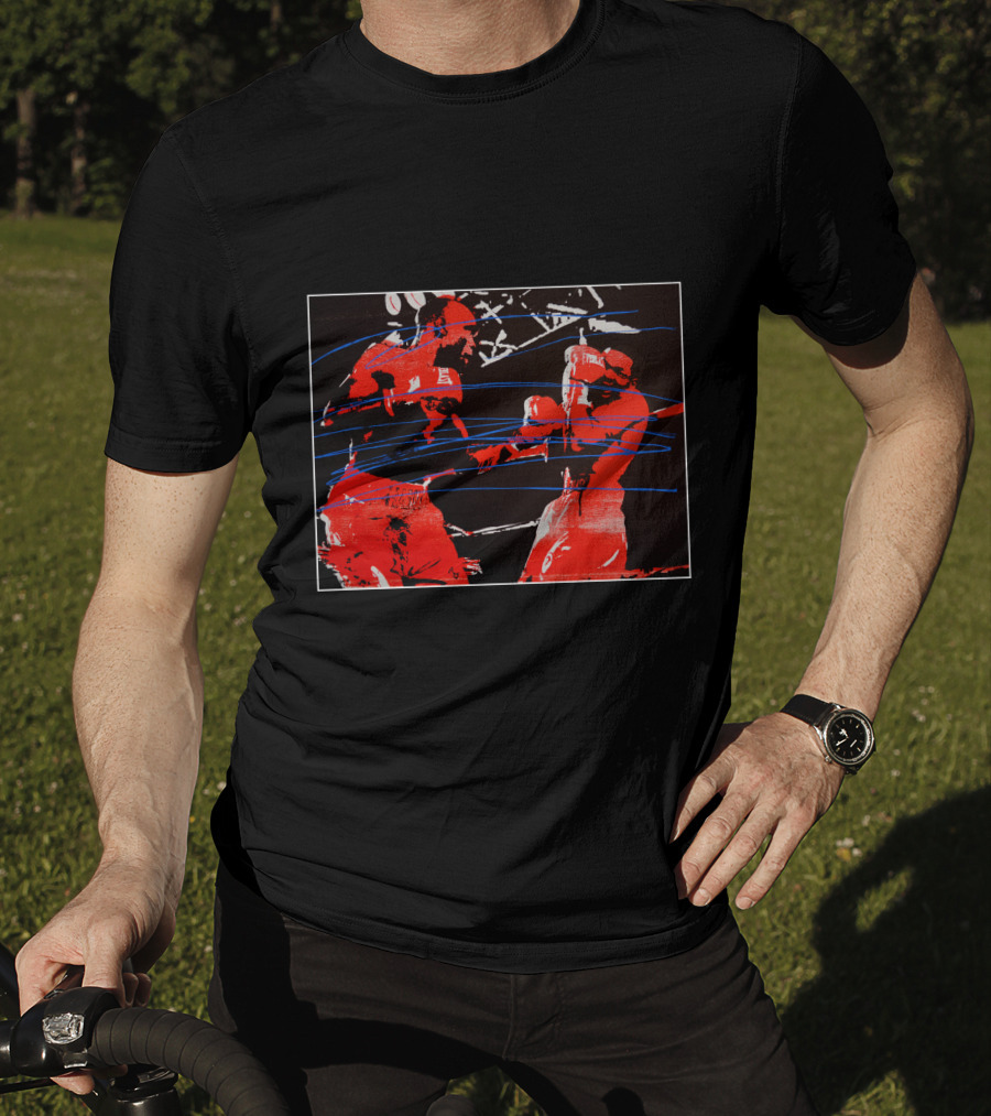 Boxing Battle Red And Blue Fighter Scene T-Shirt