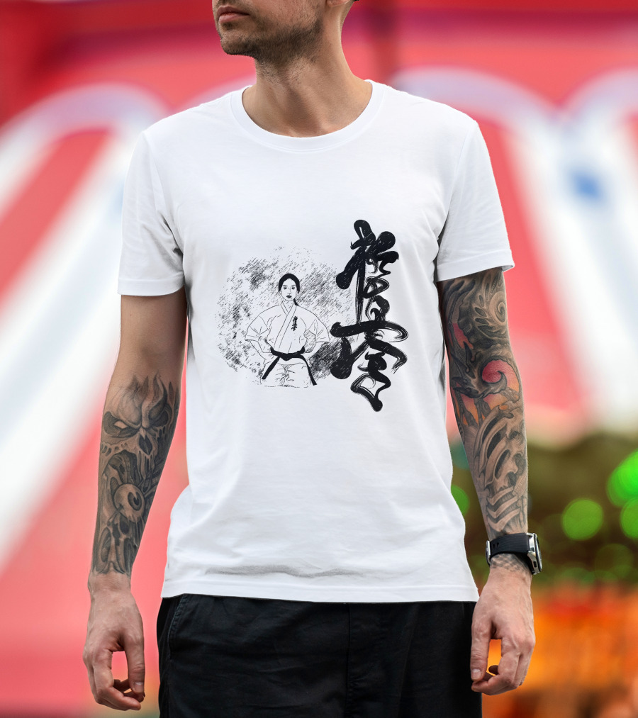Karate Girl Black Kanji Martial Arts T-Shirt