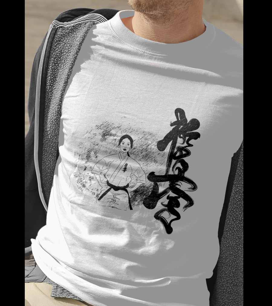 Karate Girl Black Kanji Martial Arts T-Shirt