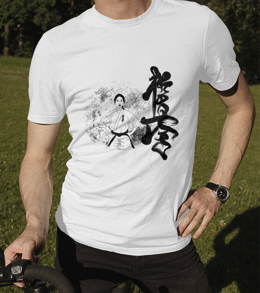 Karate Girl Black Kanji Martial Arts T-Shirt