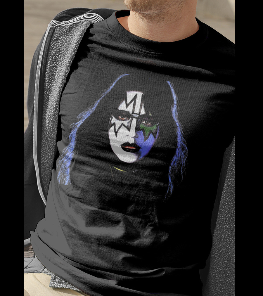 Kiss Rock Band Ace Frehley Makeup T-Shirt