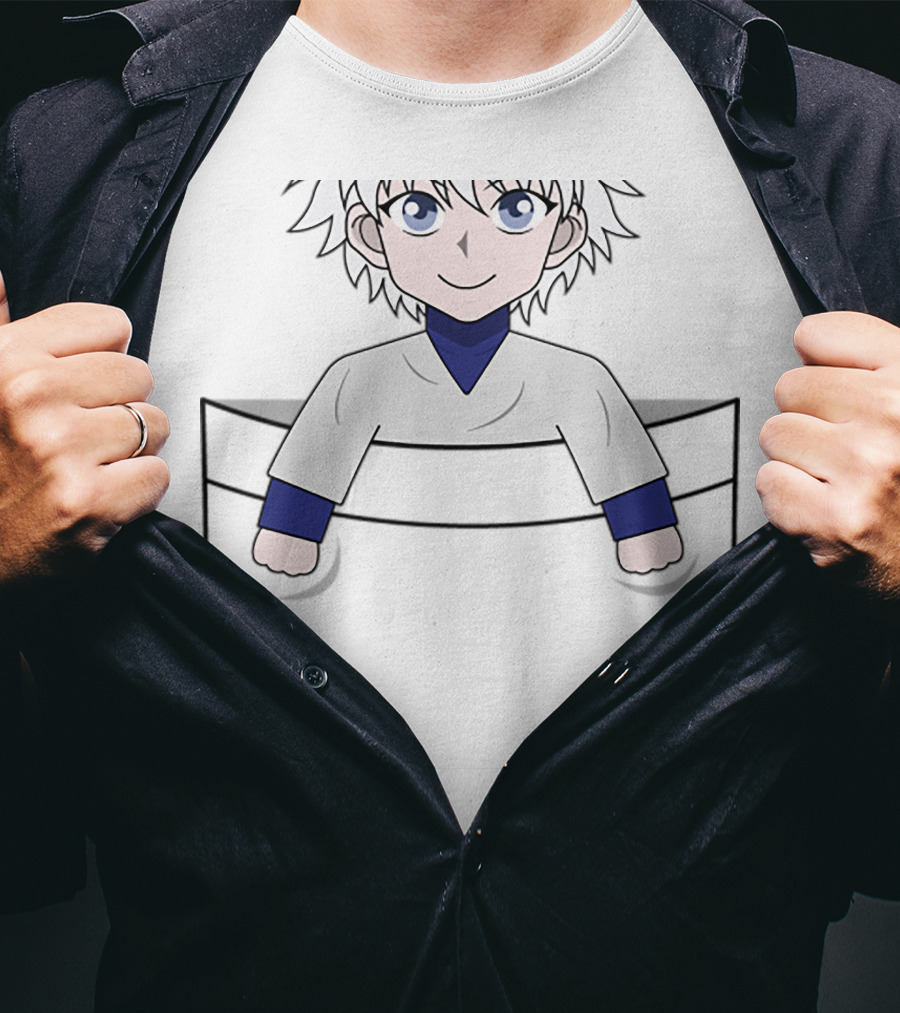 Killua Pocket Character Hunter X Hunter Anime Fan T-Shirt