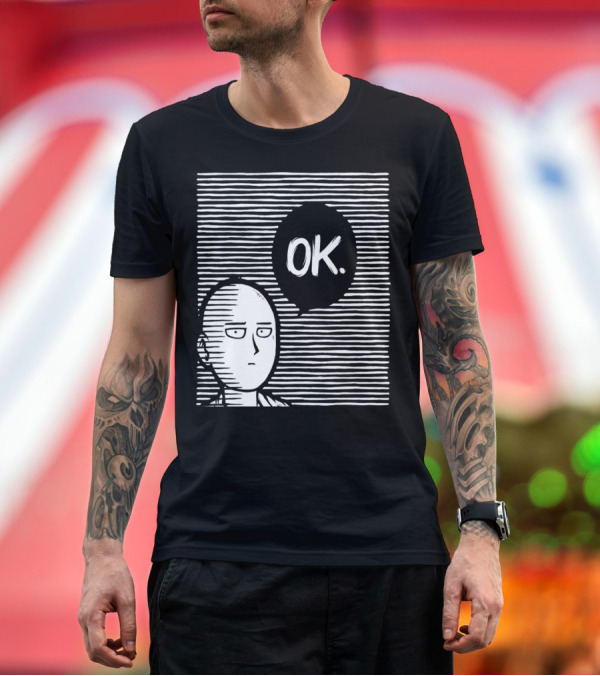 Premium T-Shirt: One Punch Man OK Comic T-Shirt One Punch Man OK Comic T-Shirt