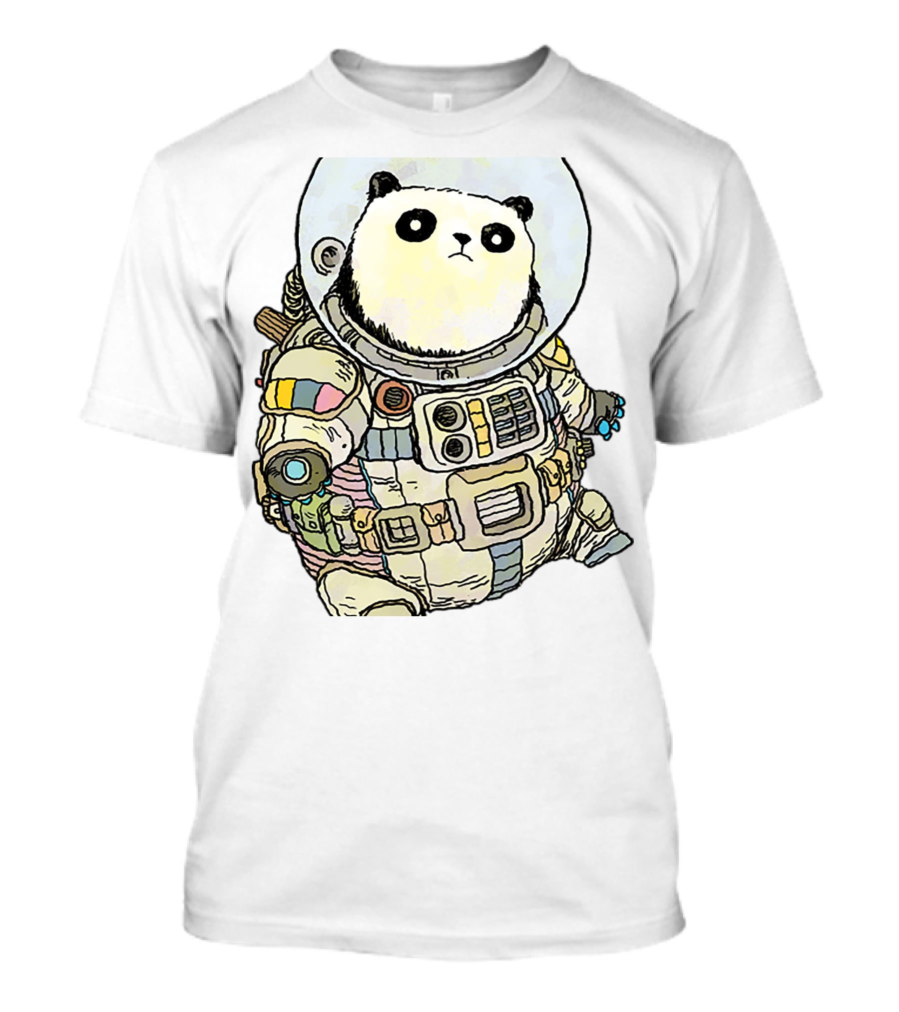Panda Astronaut Adventure In Space Suit T-Shirt