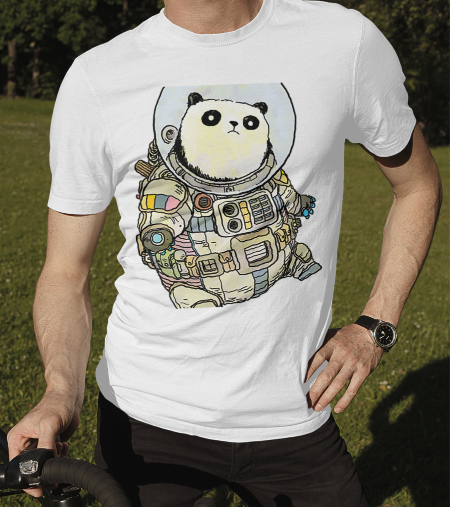 Panda Astronaut Adventure In Space Suit T-Shirt