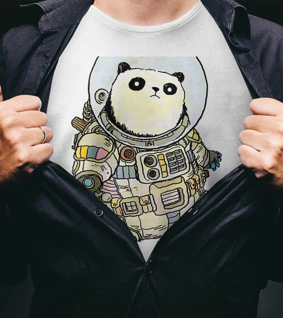 Panda Astronaut Adventure In Space Suit T-Shirt