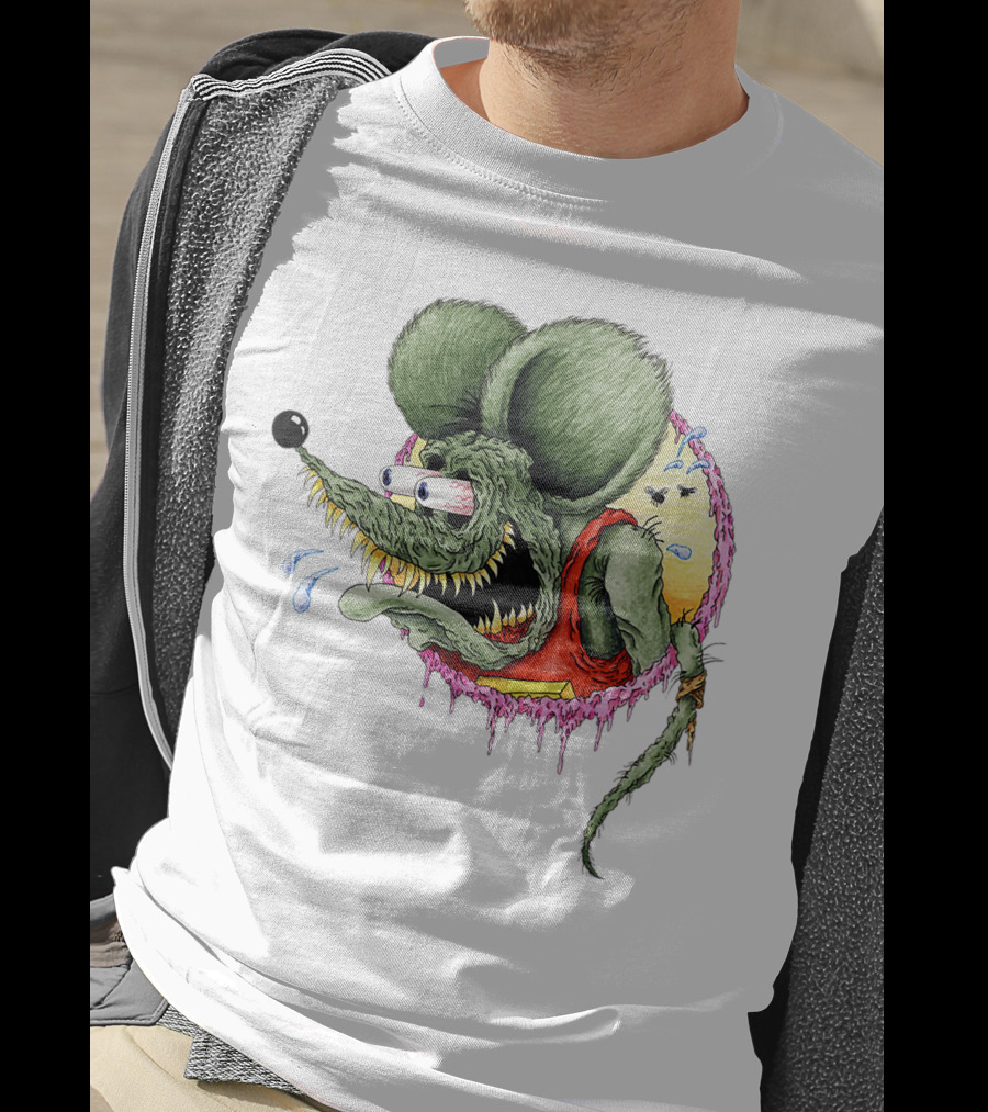 Rat Fink Classic Rat Fink Original Ed Roth Character Iconic Hot Rod T-Shirt