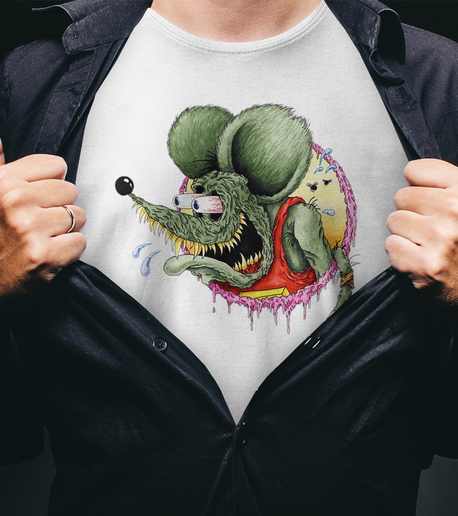 Rat Fink Classic Rat Fink Original Ed Roth Character Iconic Hot Rod T-Shirt