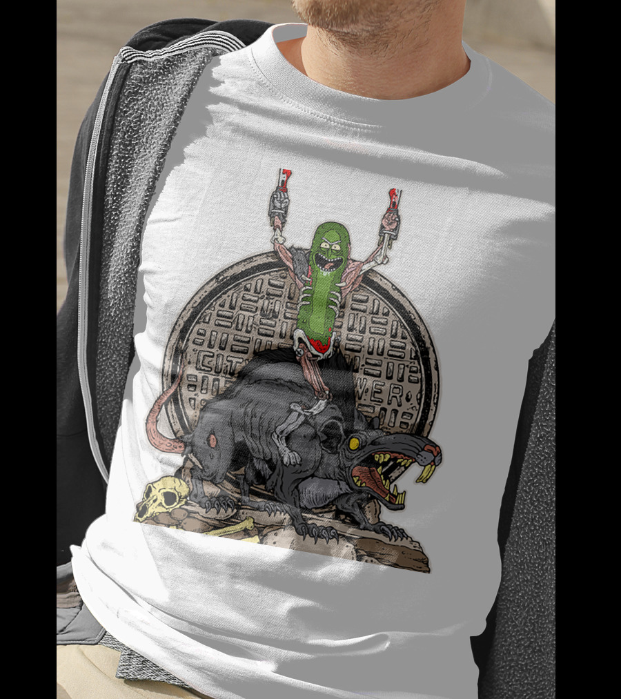 Rick And Morty Pickle Rat City Sewer Power T-Shirt