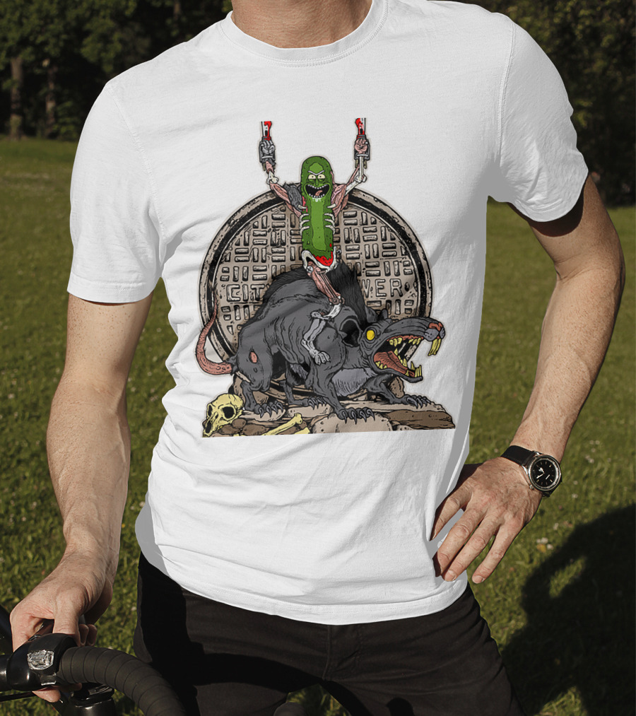 Rick And Morty Pickle Rat City Sewer Power T-Shirt