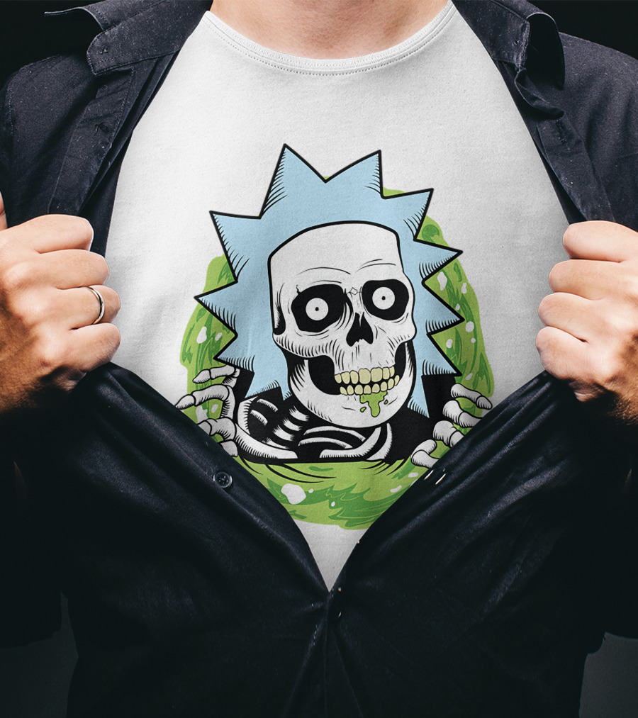 Rick And Morty Skull Portal Rick T-Shirt