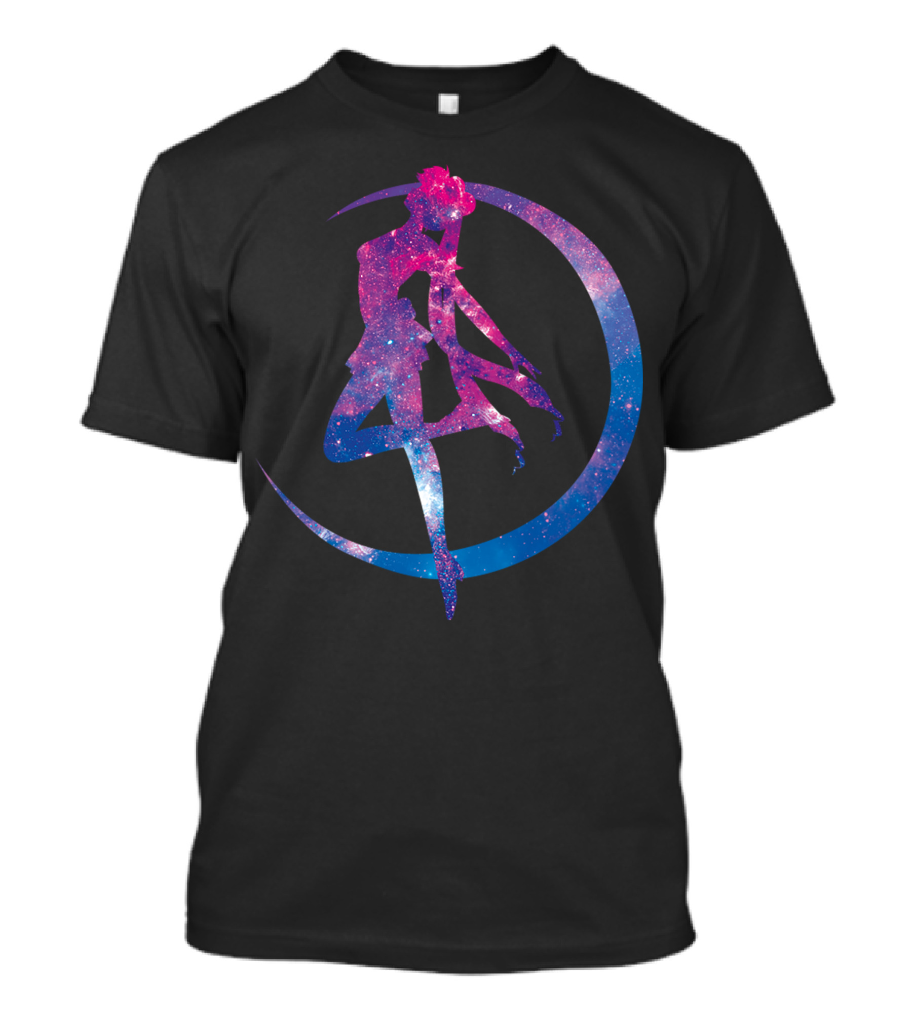 Sailor Moon Galaxy Silhouette Lunar Pose T-Shirt