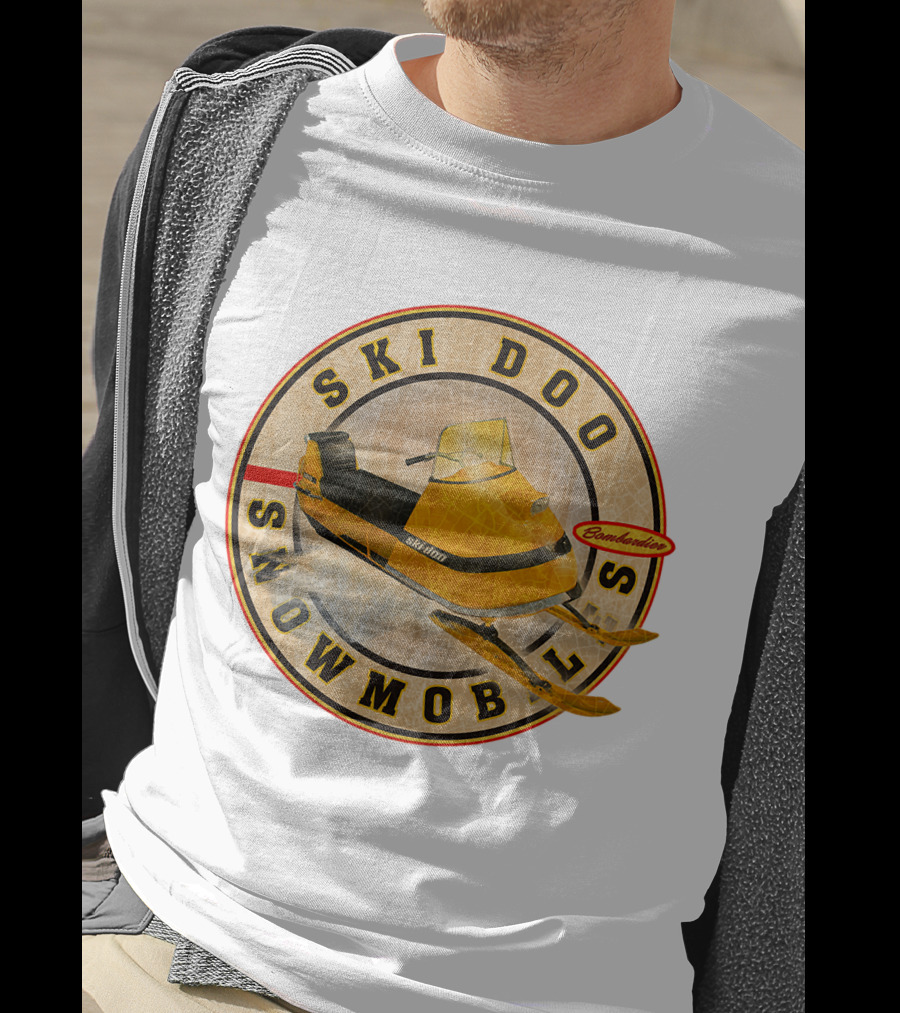 Ski Doo Vintage Bombardier Snowmobiles Classic Emblem T-Shirt