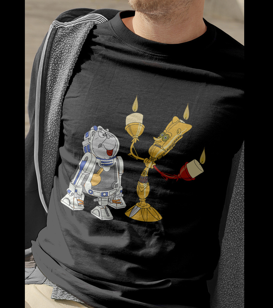 Star Wars The Beastly Duo Crossover Candle Bots T-Shirt