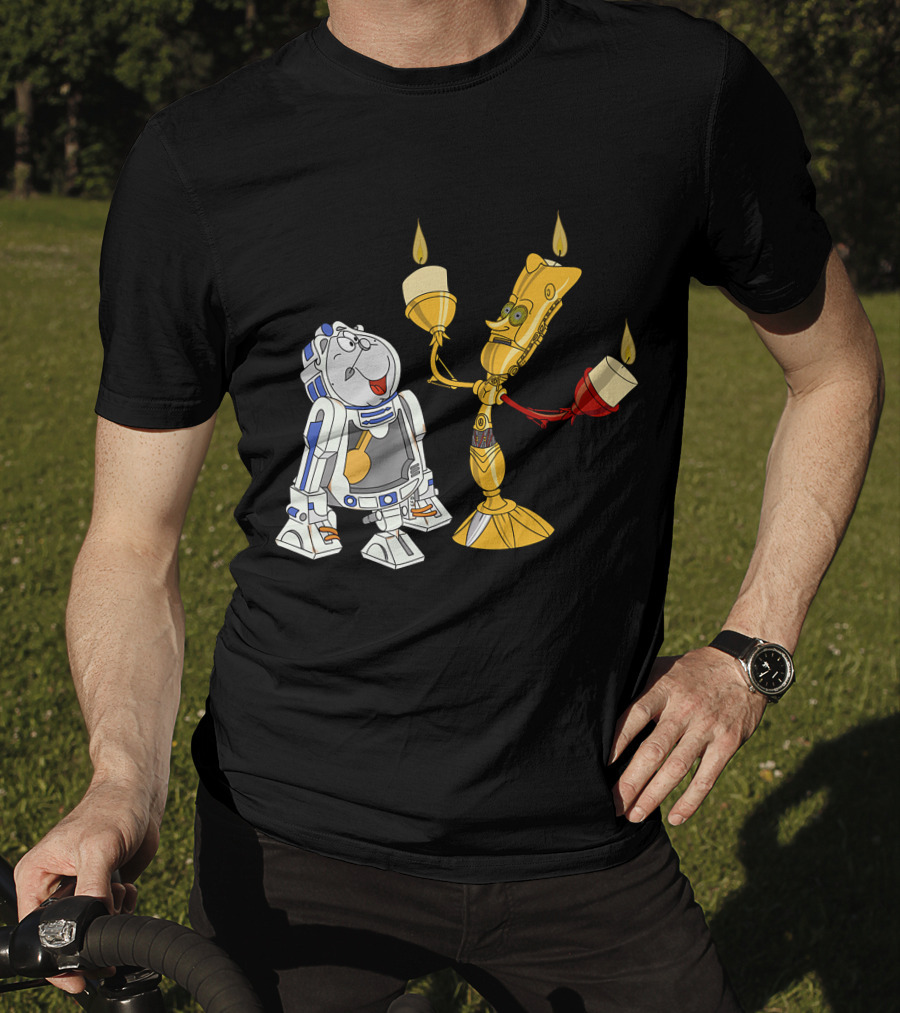 Star Wars The Beastly Duo Crossover Candle Bots T-Shirt