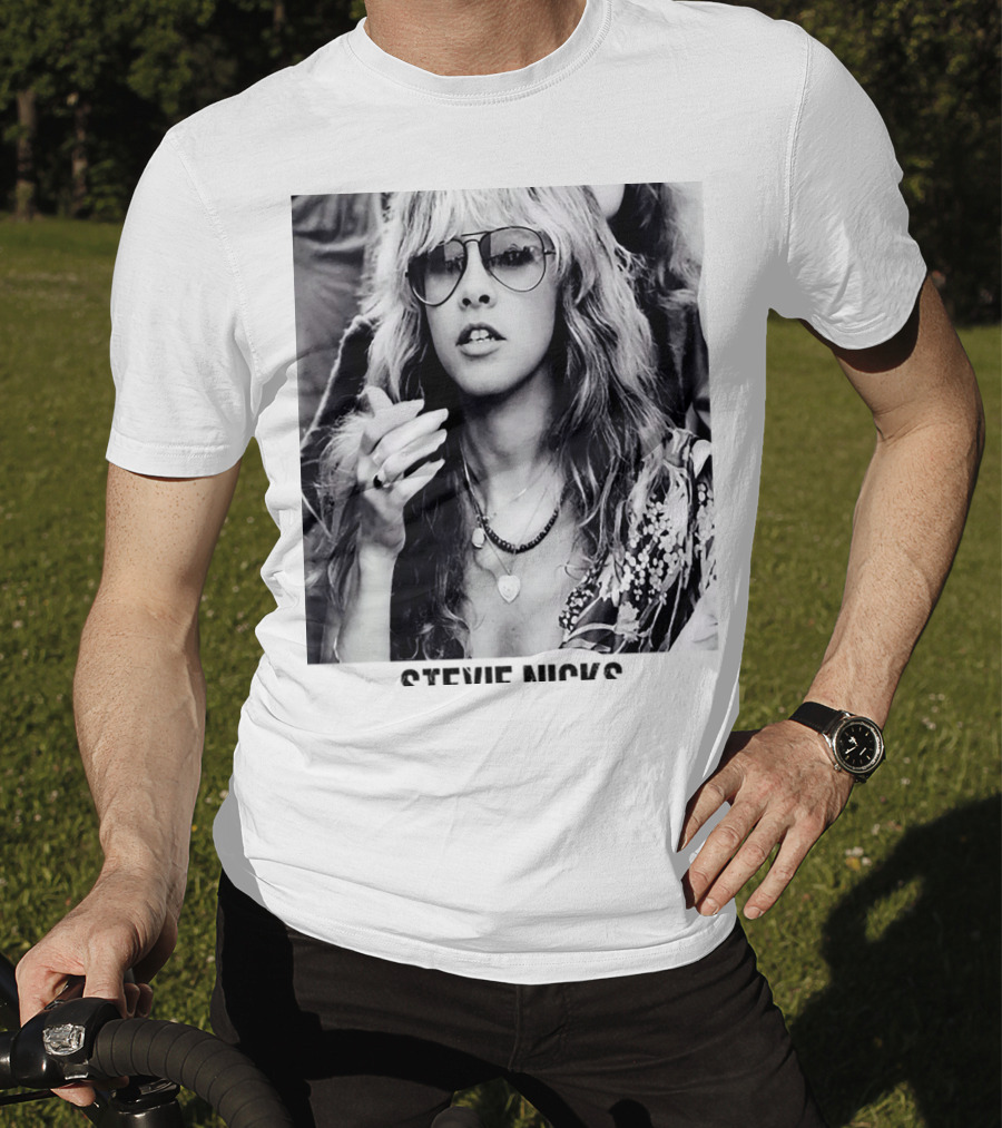Stevie Nicks Black And White Portrait T-Shirt