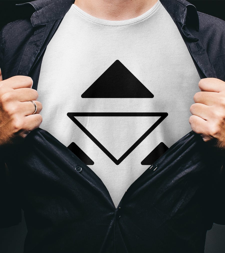 Tribal Symbols Spiritual Balance Triangles T-Shirt