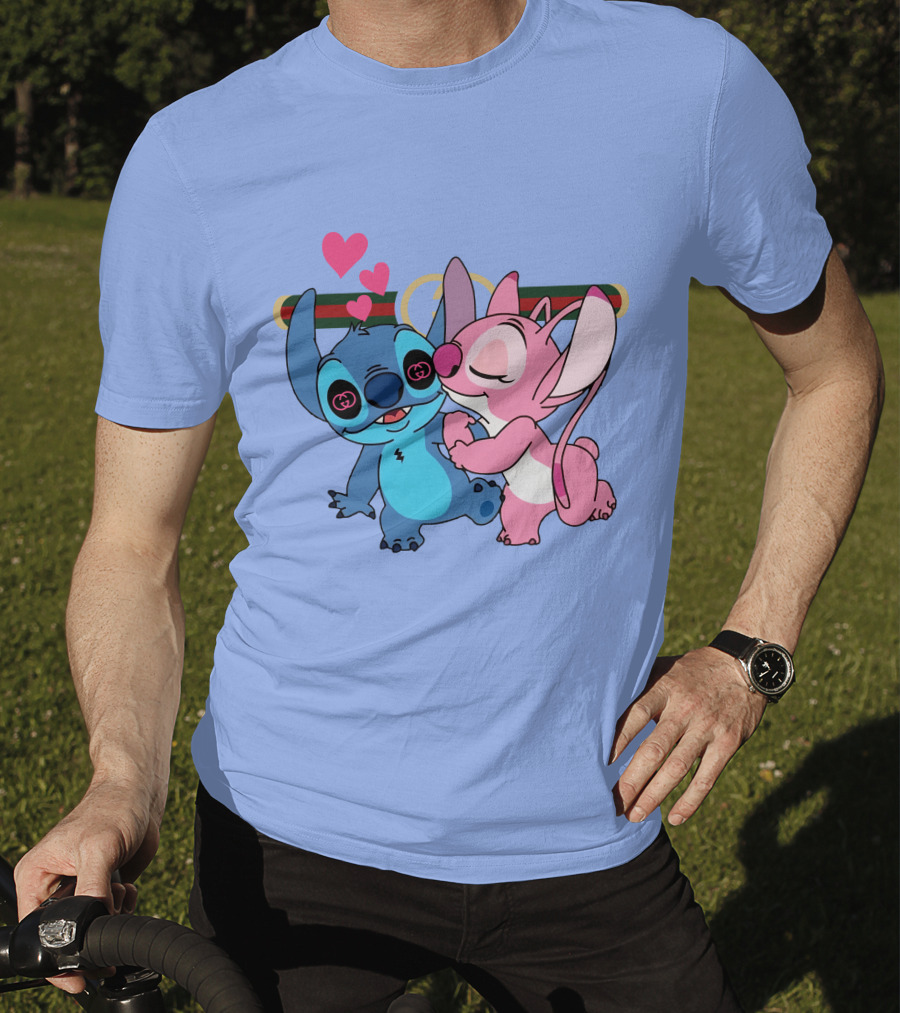 Stitch Love GC223 Hearts And Characters T-Shirt