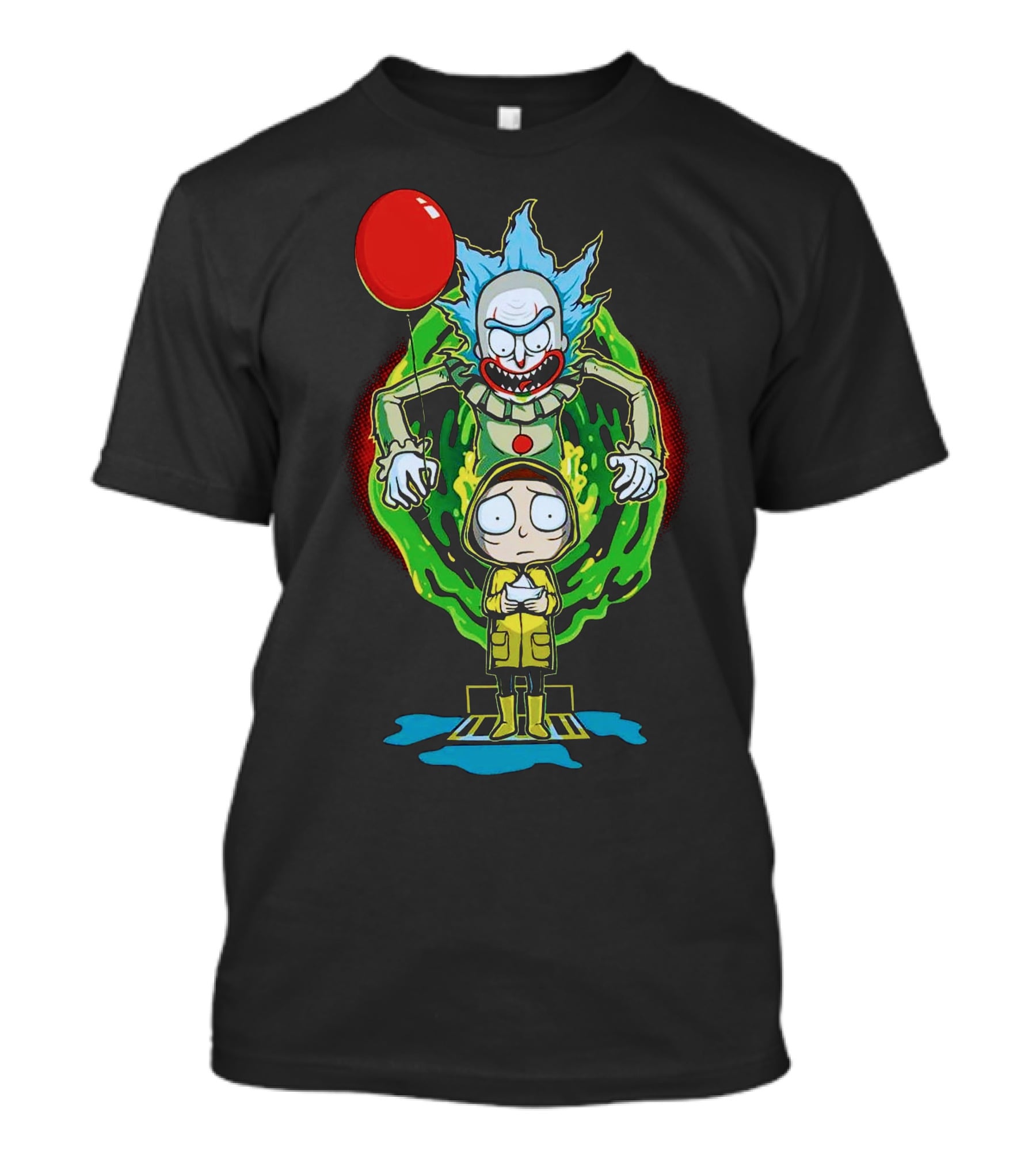 Rick And Morty Pennywise Parody Balloon Portal GC684 T-Shirt
