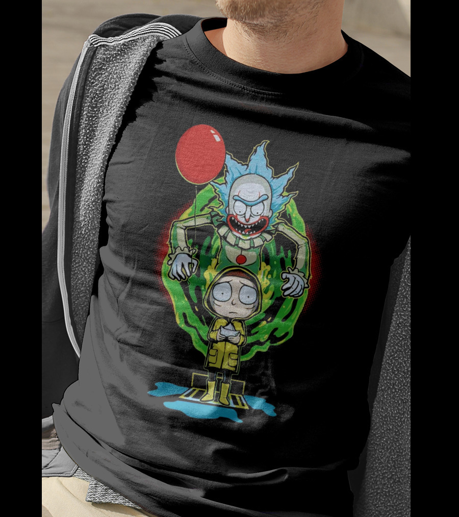 Rick And Morty Pennywise Parody Balloon Portal GC684 T-Shirt