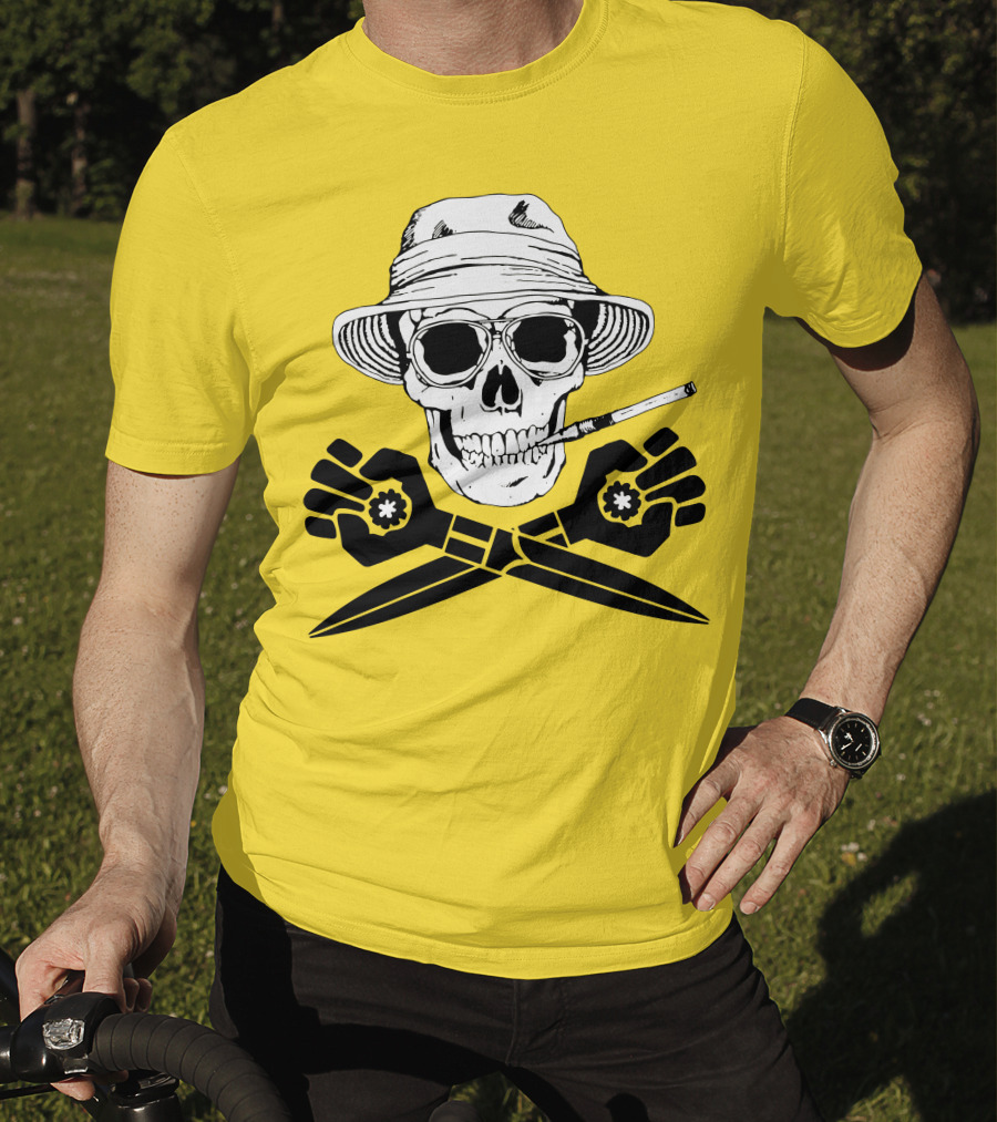 Fear And Loathing Skull With Gonzo Fist And Cigarette T-Shirt