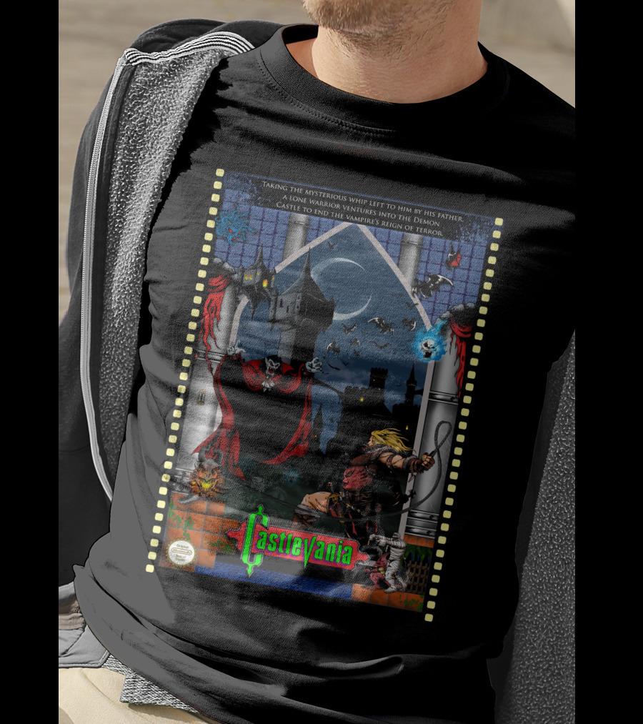 CASTLEVANIA Lone Warrior Ventures Into Demon Castle To End Vampire's Reign Of Terror T-Shirt