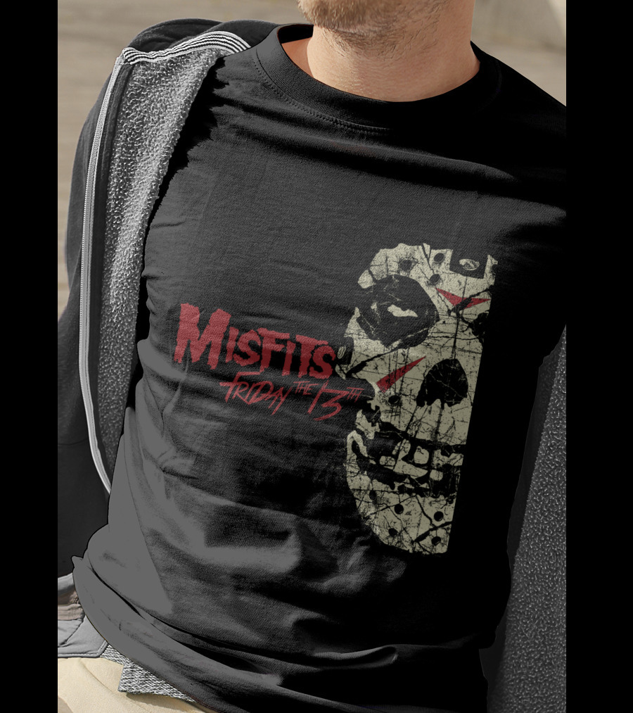 Misfits Friday The 13th Skull Horror Punk Crossover T-Shirt