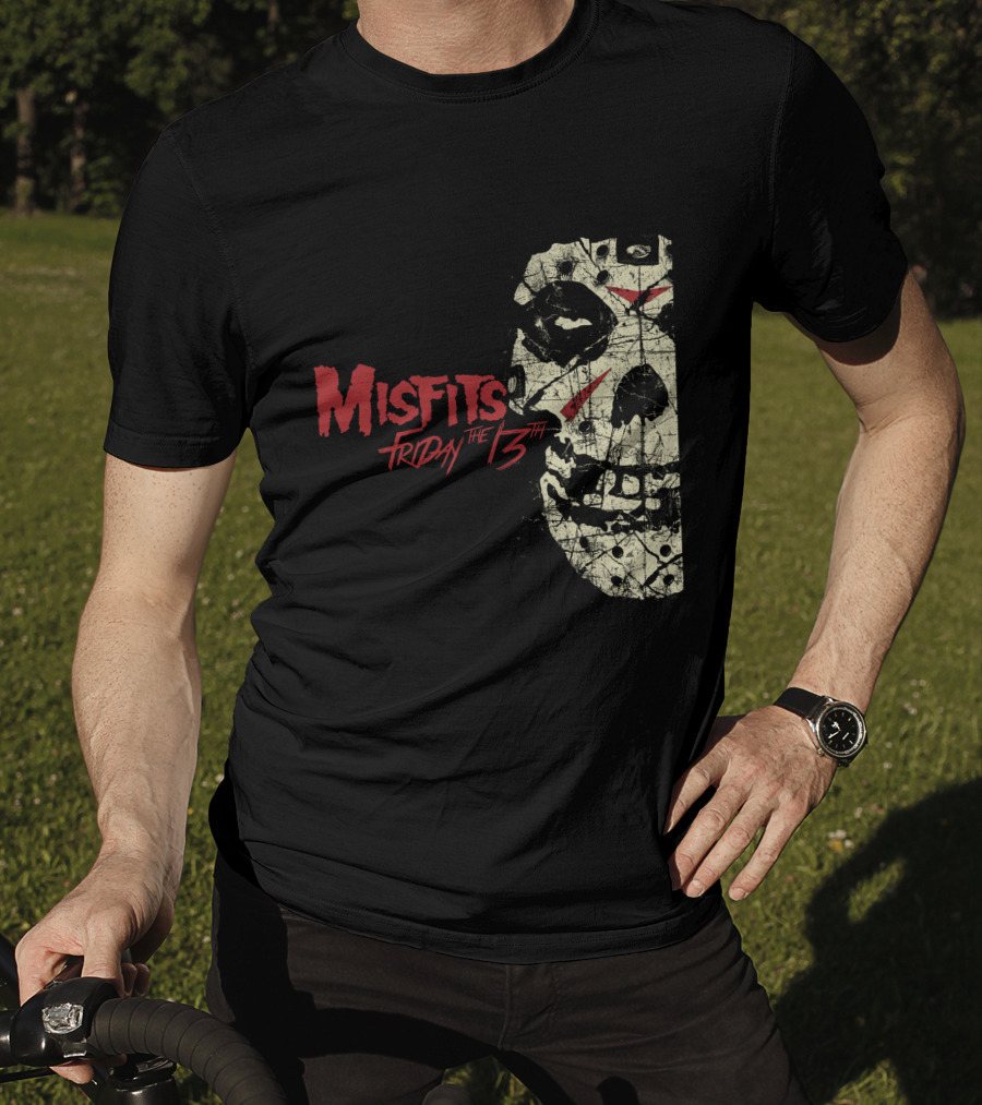 Misfits Friday The 13th Skull Horror Punk Crossover T-Shirt