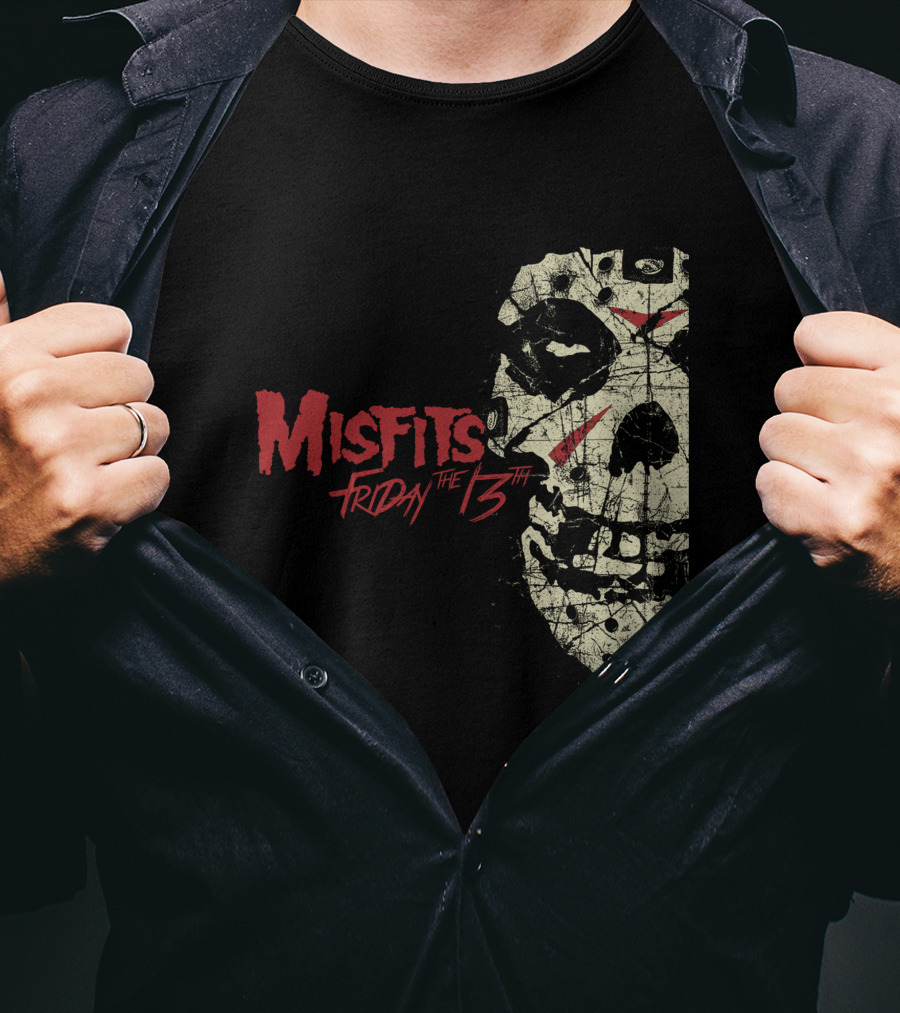 Misfits Friday The 13th Skull Horror Punk Crossover T-Shirt