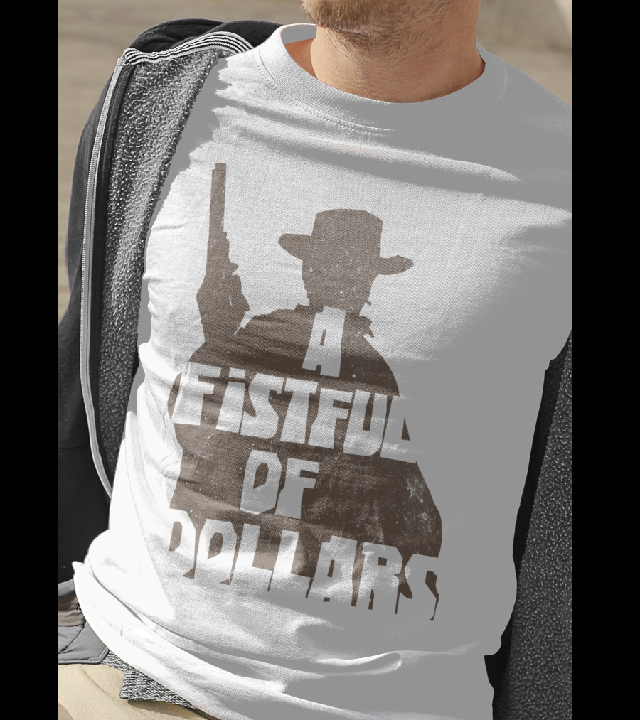 A Fistful Of Dollars Cowboy Silhouette With Revolver T-Shirt