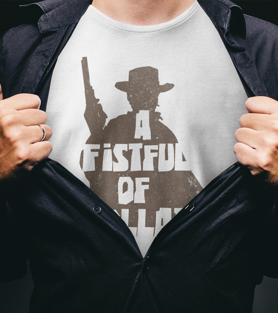 A Fistful Of Dollars Cowboy Silhouette With Revolver T-Shirt
